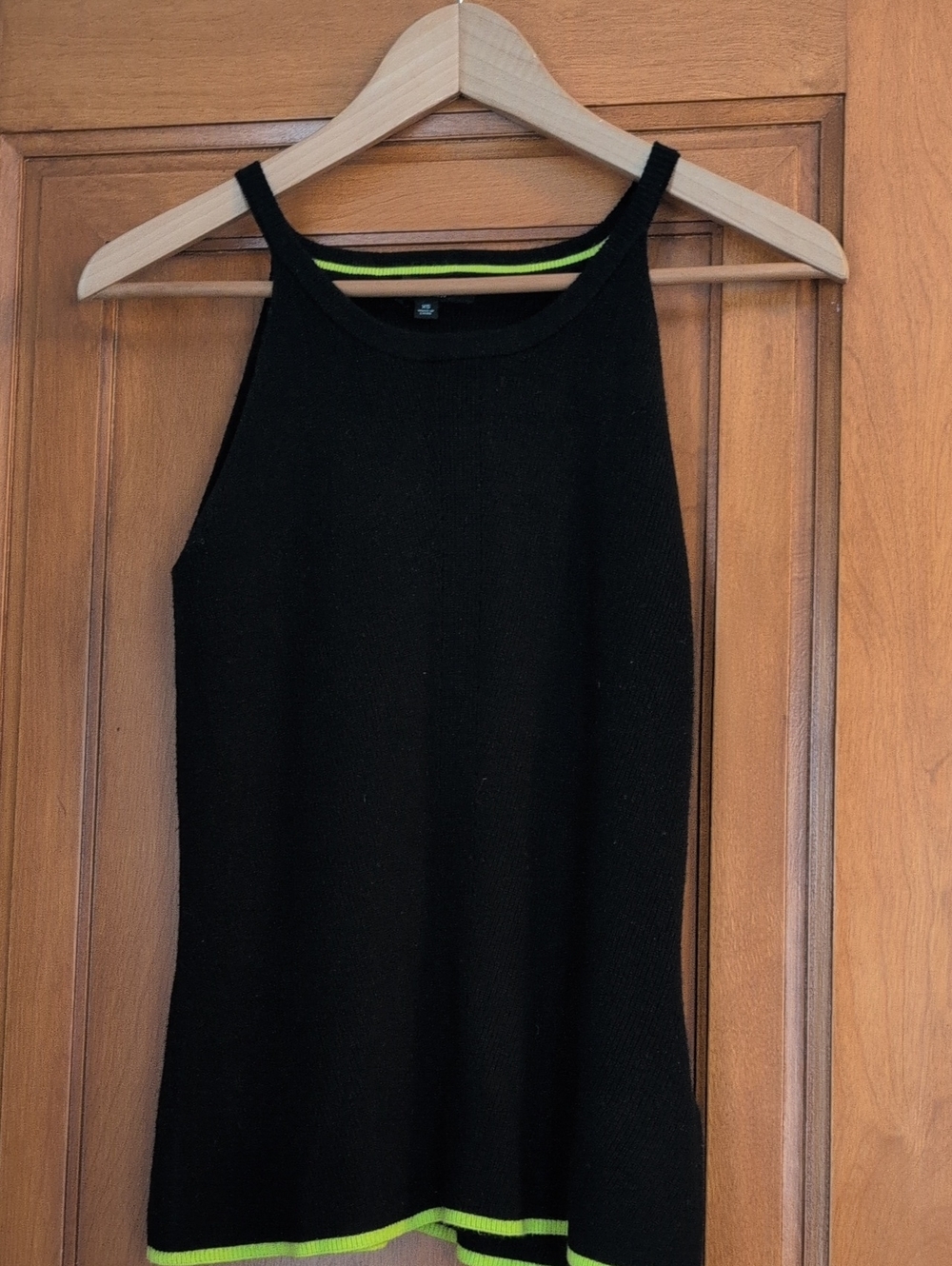 Liverpool Black Tank Top with Neon Lime Trim
